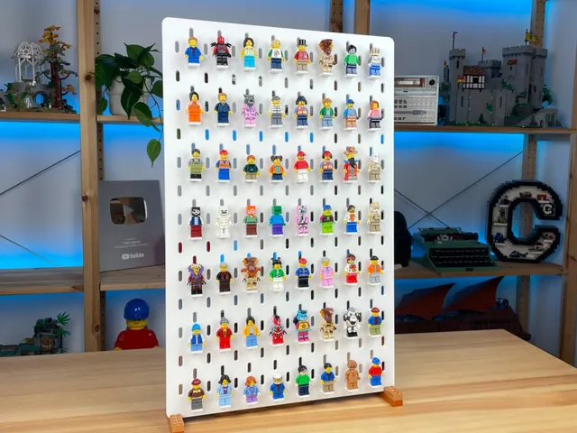 5'li Skadis Uyumlu Yapı Oyuncak Minifigür Sergileme Panosu Duvar Tipi Koleksiyon Standı (5 Adet)