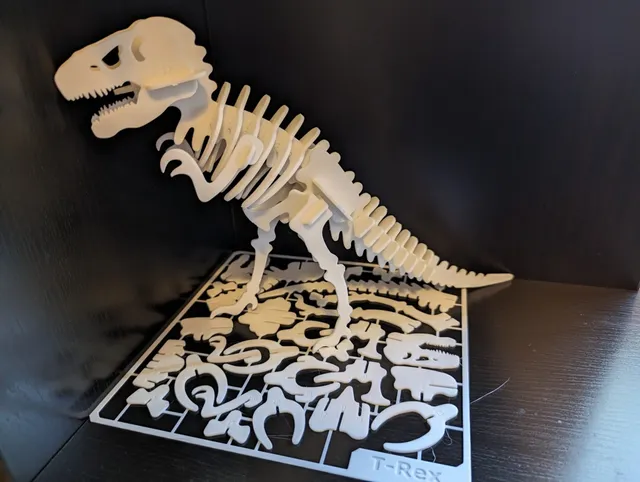 T-Rex Dinozor İskelet Puzzle Seti Eğitici Oyuncak Kit